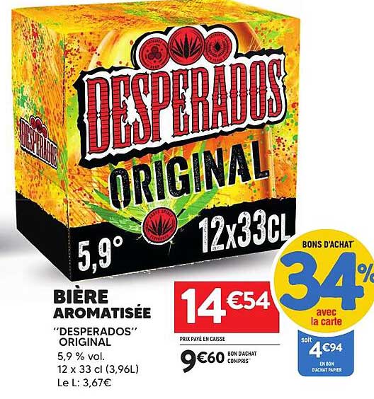 BIÈRE AROMATISÉE "DESPERADOS" ORIGINAL