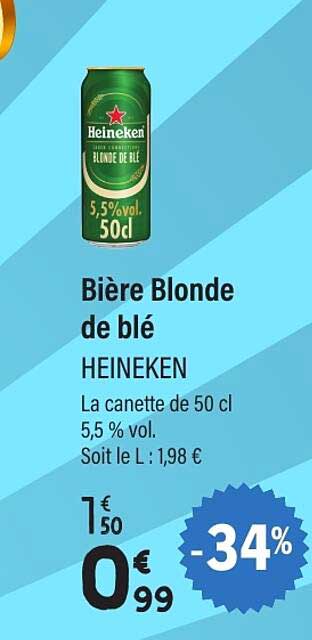 Bière Blonde de blé HEINEKEN