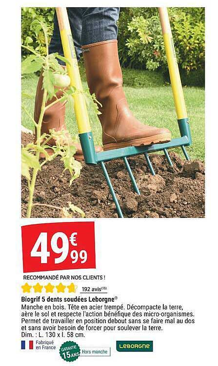 Biogrif 5 dents soudées Leborgne®