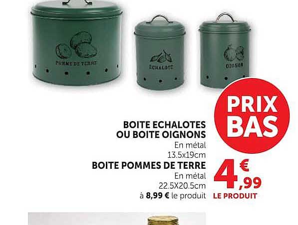 BOITE ECHALOTES OU BOITE OIGNONS