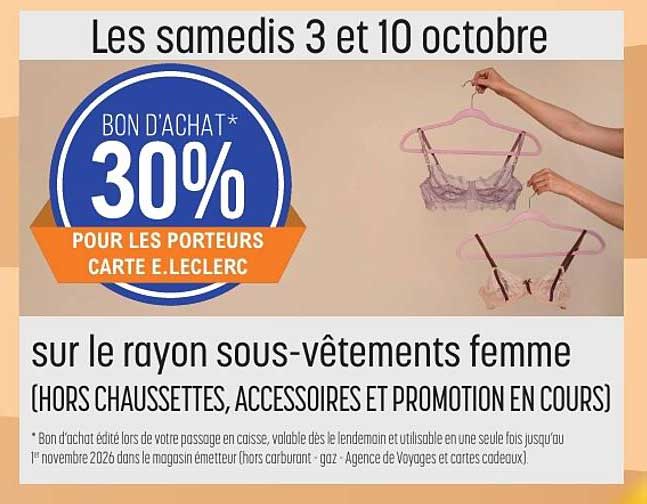 BON D'ACHAT* 30% POUR LES PORTEURS CARTE E.LECLERC