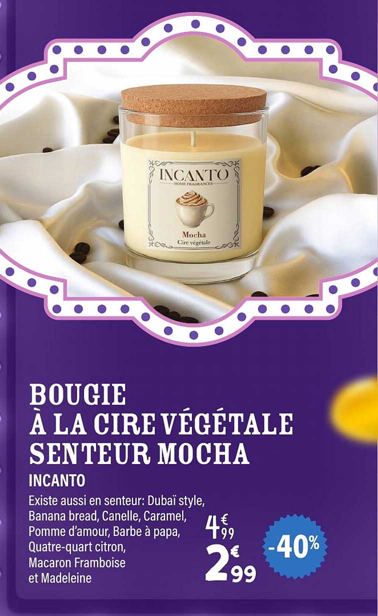 BOUGIE À LA CIRE VÉGÉTALE SENTEUR MOCHA