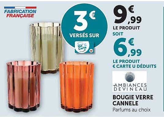 BOUGIE VERRE CANNELE