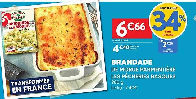 BRANDADE DE MORUE PARMENTIÈRE LES PÊCHERIES BASQUES 900 g