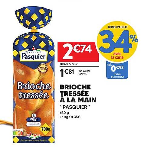 BRIOCHE TRESSÉE À LA MAIN “PASQUIER”