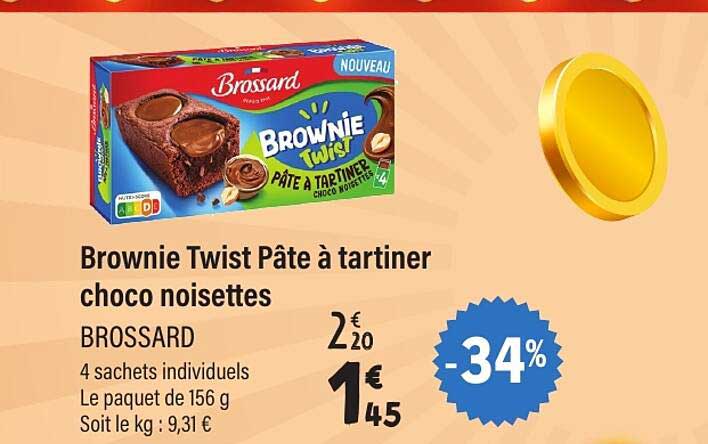 Brownie Twist Pâte à tartiner choco noisettes