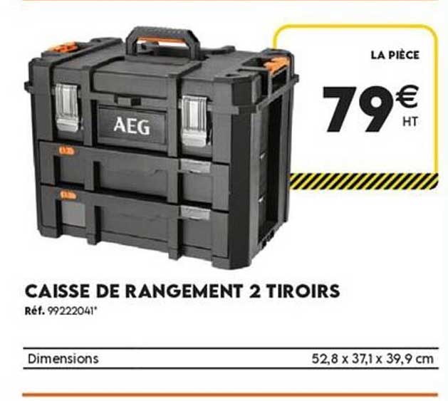 CAISSE DE RANGEMENT 2 TIROIRS