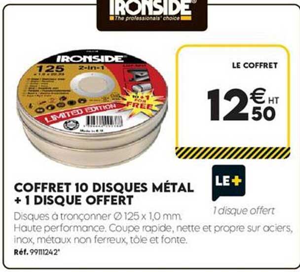 COFFRET 10 DISQUES MÉTAL + 1 DISQUE OFFERT