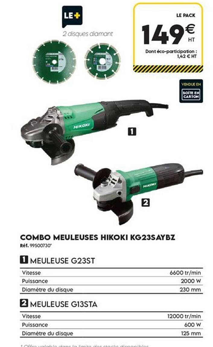 COMBO MEULEUSES HIKOKI KG23SAYBZ