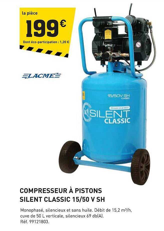 COMPRESSEUR À PISTONS SILENT CLASSIC 15/50 V SH