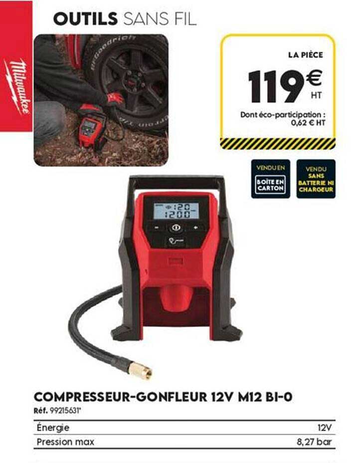 COMPRESSEUR-GONFLEUR 12V M12 BI-O