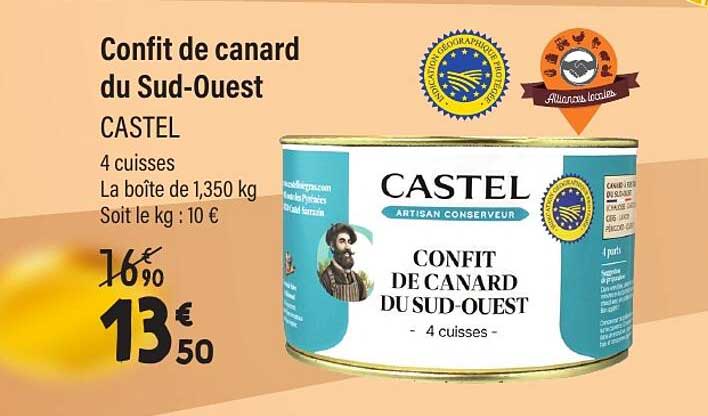 Confit de canard du Sud-Ouest CASTEL