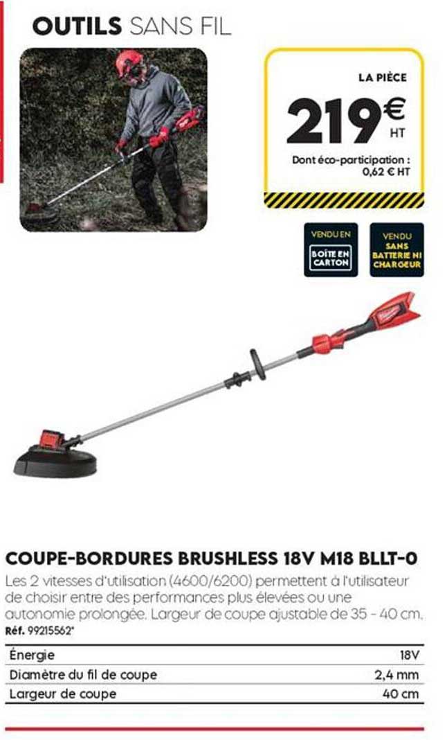 COUPE-BORDURES BRUSHLESS 18V M18 BLLT-0
