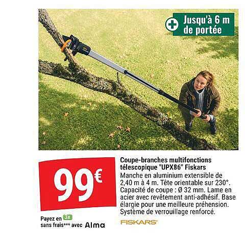 Coupe-branches multifonctions télescopique "UPX86" Fiskars