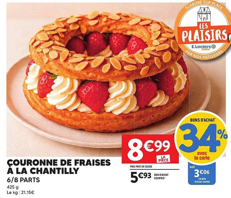 COURONNE DE FRAISES A LA CHANTILLY