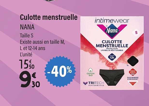Culotte menstruelle NANA