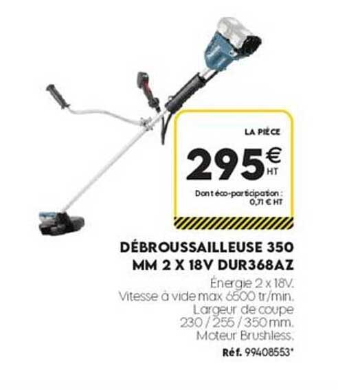 DÉBROUSSAILLEUSE 350 MM 2 X 18V DUR368AZ