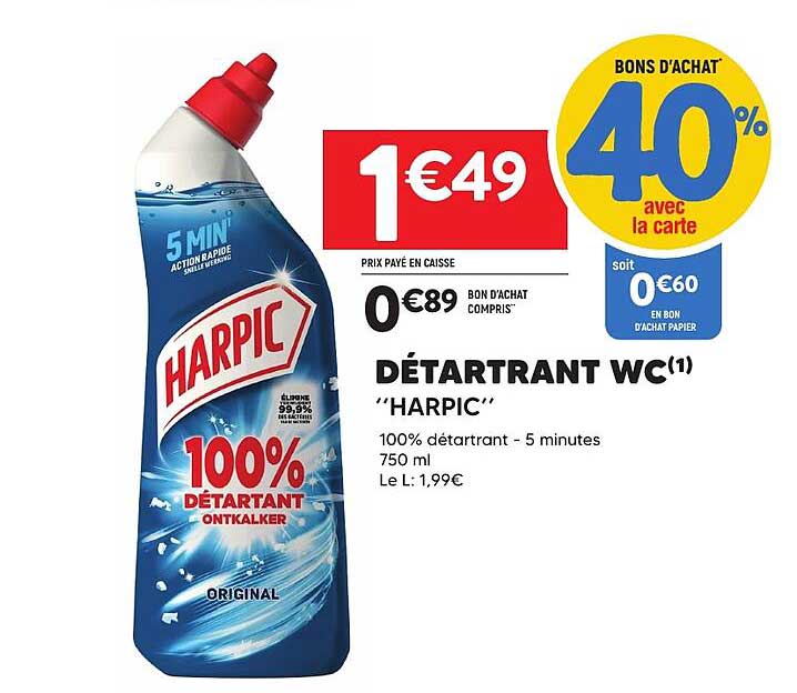 DÉTARTRANT WC(1) "HARPIC"