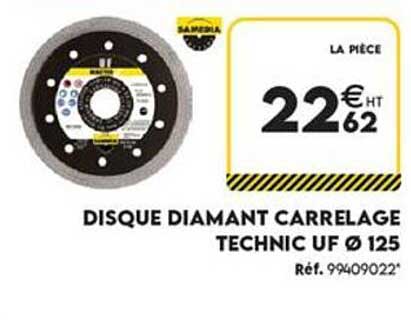 DISQUE DIAMANT CARRELAGE TECHNIC UF Ø 125