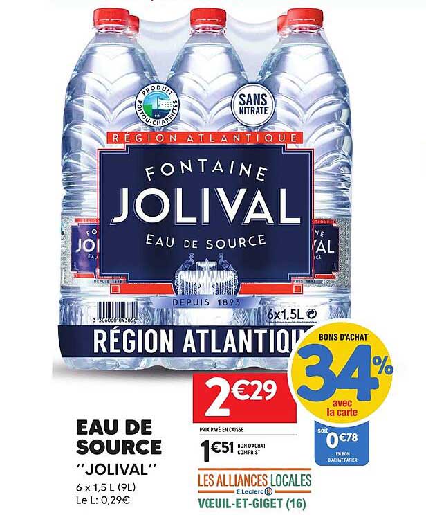 EAU DE SOURCE “JOLIVAL”