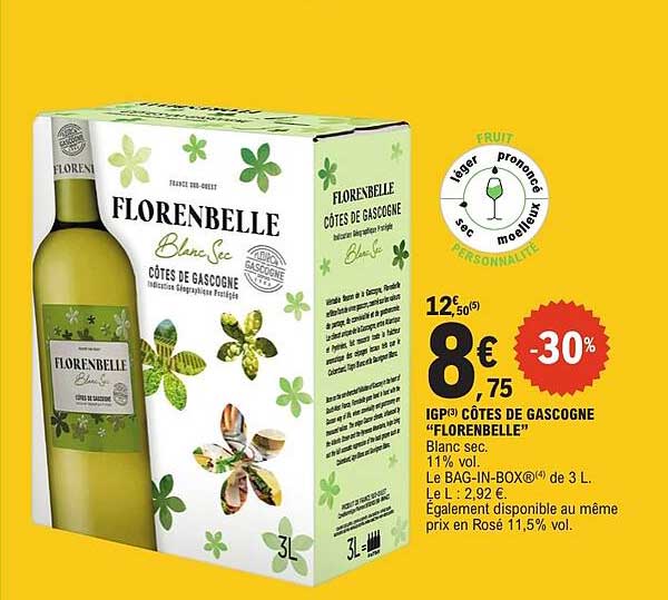 Florabelle Blanc sec Côtes de Gascogne