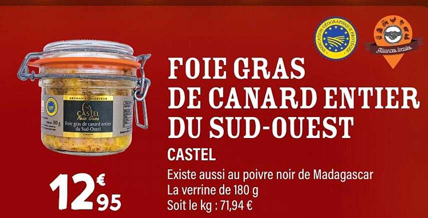 FOIE GRAS DE CANARD ENTIER DU SUD-OUEST