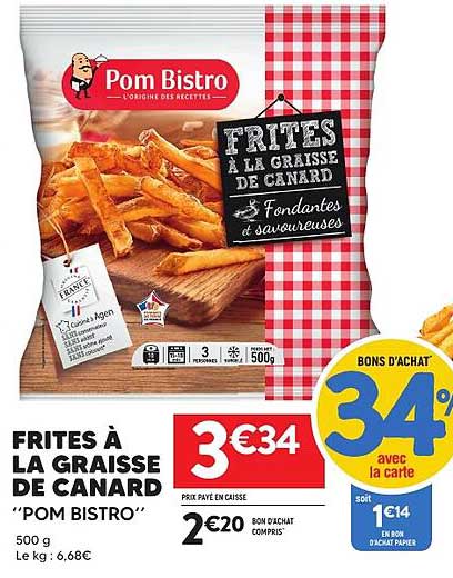 FRITES À LA GRAISSE DE CANARD “POM BISTRO”