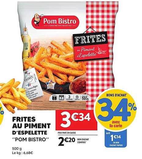 FRITES AU PIMENT D'ESPELETTE “POM BISTRO”