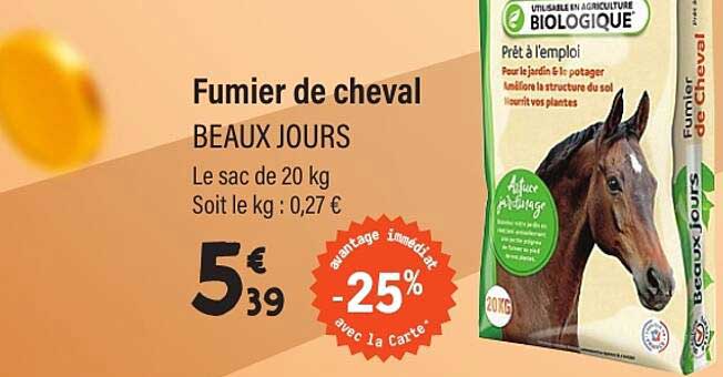 Fumier de cheval BEAUX JOURS