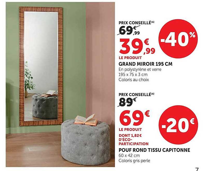 GRAND MIROIR 195 CM