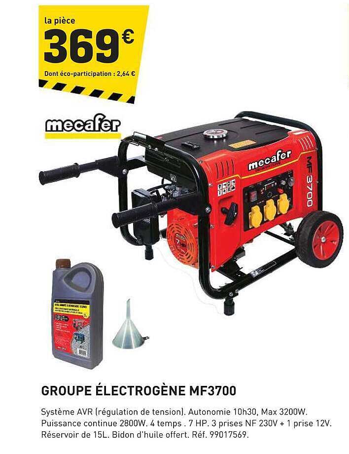 GROUPE ÉLECTROGÈNE MF3700