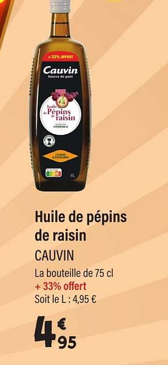 Huile de pépins de raisin CAUVIN