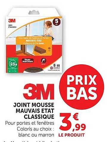 JOINT MOUSSE MAUVAIS ETAT CLASSIQUE