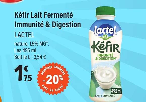 Kéfir Lait Fermenté Immunité & Digestion