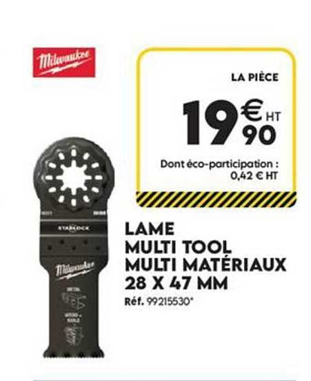 LAME MULTI TOOL MULTI MATÉRIAUX 28 X 47 MM