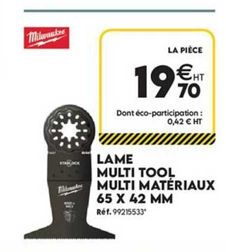 LAME MULTI TOOL MULTI MATÉRIAUX 65 X 42 MM