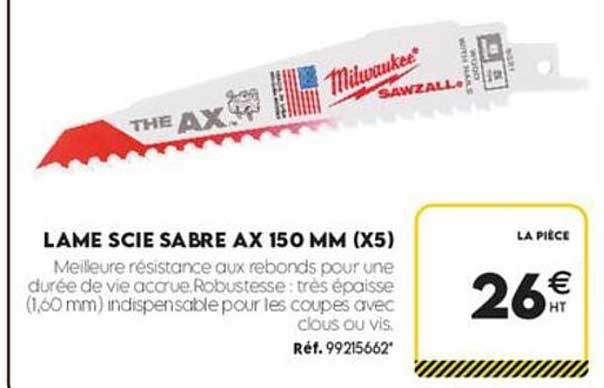 LAME SCIE SABRE AX 150 MM (X5)