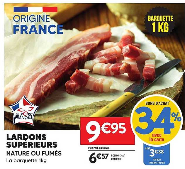 LARDONS SUPÉRIEURS NATURE OU FUMÉS