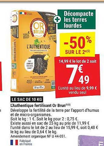 L'AUTHENTIQUE fertilisant Or Brun