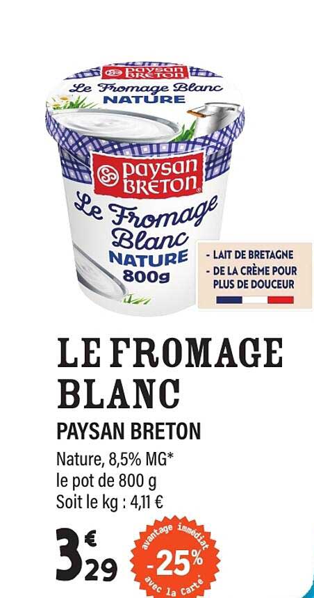 LE FROMAGE BLANC PAYSAN BRETON