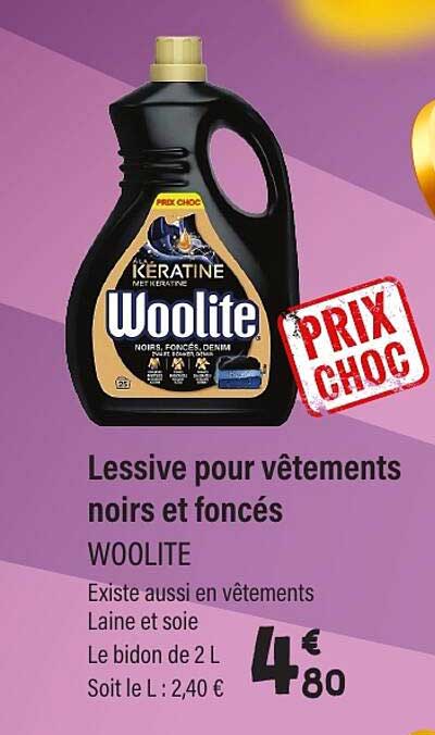 Lessive pour vêtements noirs et foncés WOOLITE