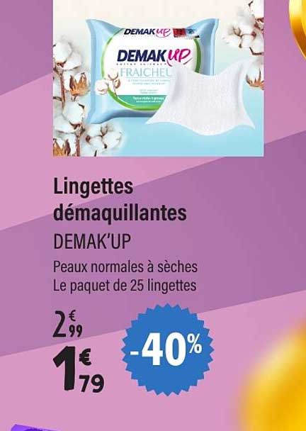 Lingettes démaquillantes DEMAK'UP