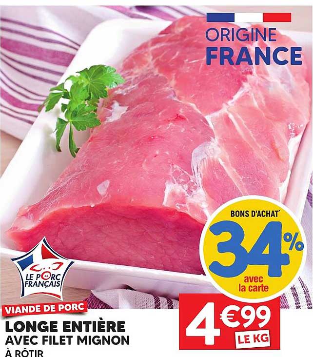 LONGE ENTIÈRE AVEC FILET MIGNON À RÔTIR