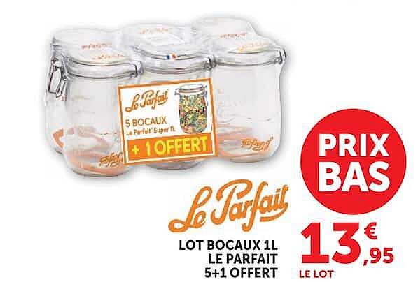 LOT BOCAUX 1L LE PARFAIT 5+1 OFFERT