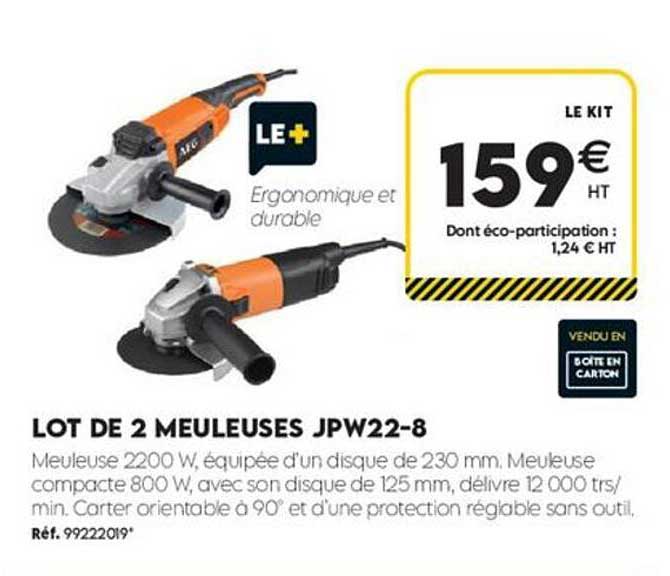 LOT DE 2 MEULEUSES JPW22-8