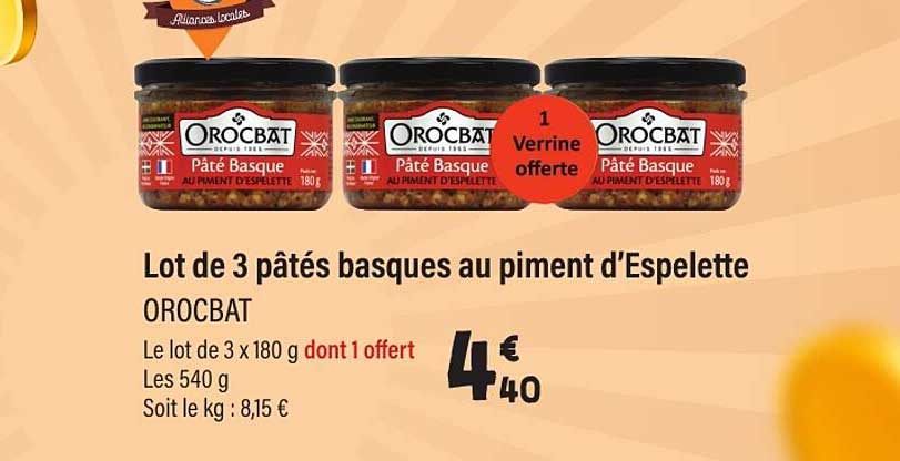Lot de 3 pâtés basques au piment d’Espelette