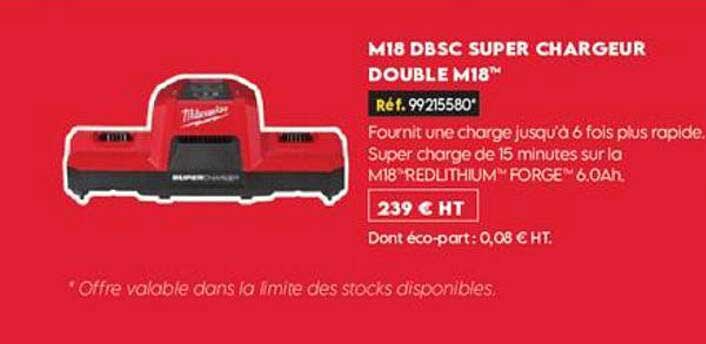 M18 DBSC SUPER CHARGEUR DOUBLE M18™