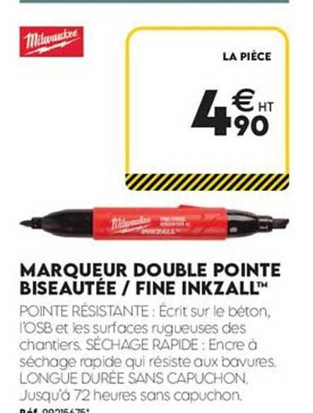 MARQUEUR DOUBLE POINTE BISEAUTÉE / FINE INKZALL™