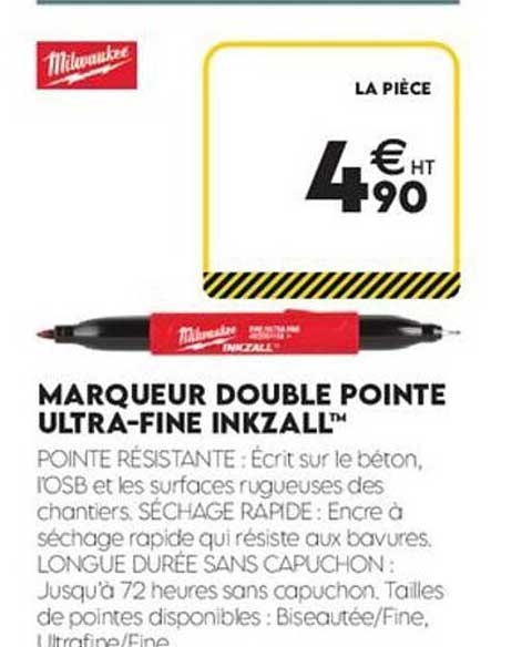 MARQUEUR DOUBLE POINTE ULTRA-FINE INKZALL™