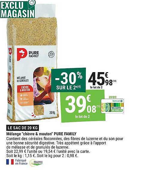 Mélange «chèvre & mouton» PURE FAMILY